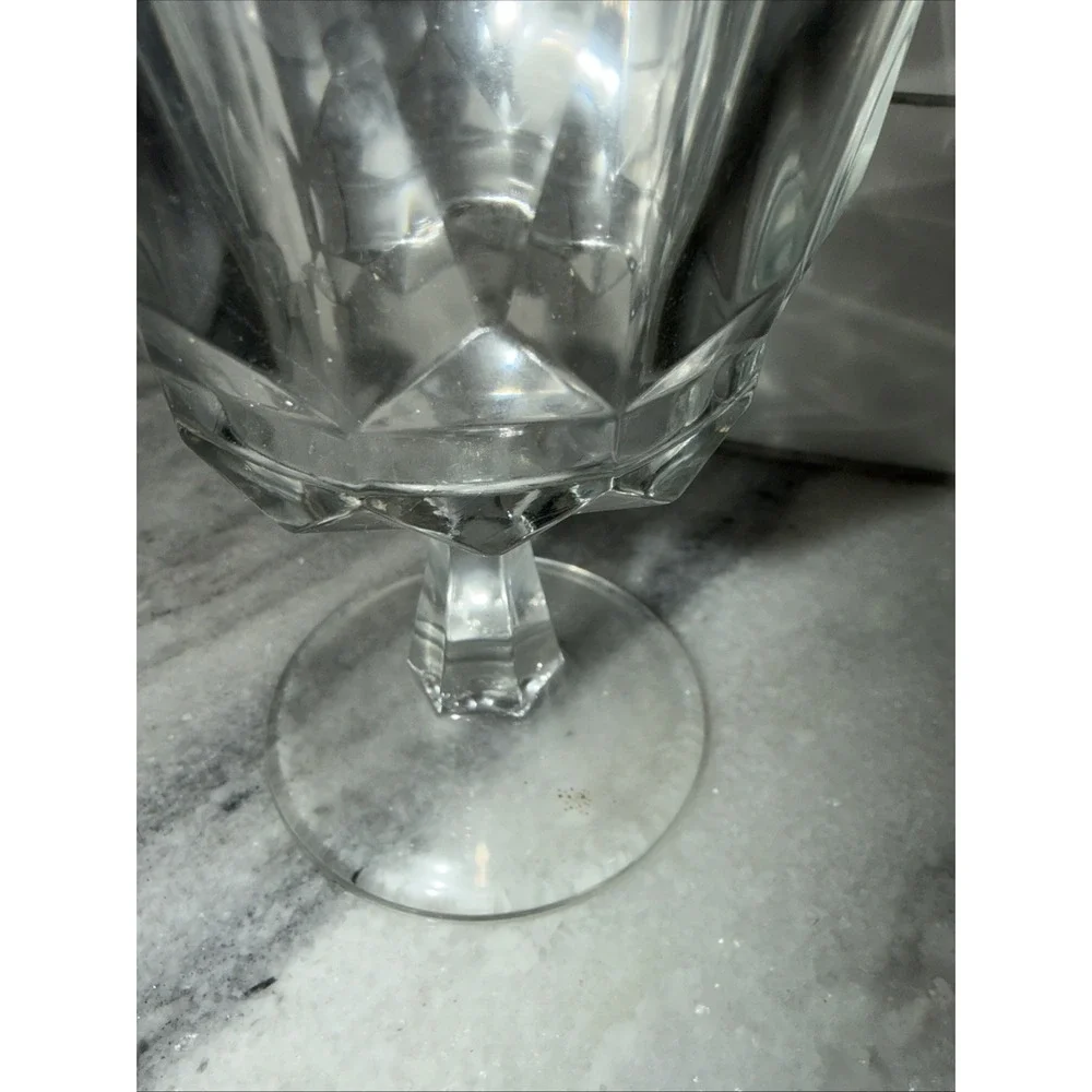 Set of 6 Vintage Arcoroc‎ France Arctic Stemmed Crystal Wine Glasses 5